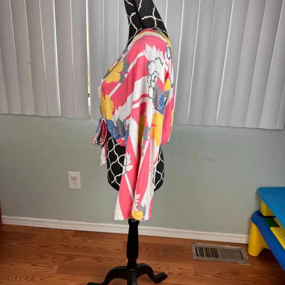 Free People That's a Wrap Printed Wrap Top Womens Sz S